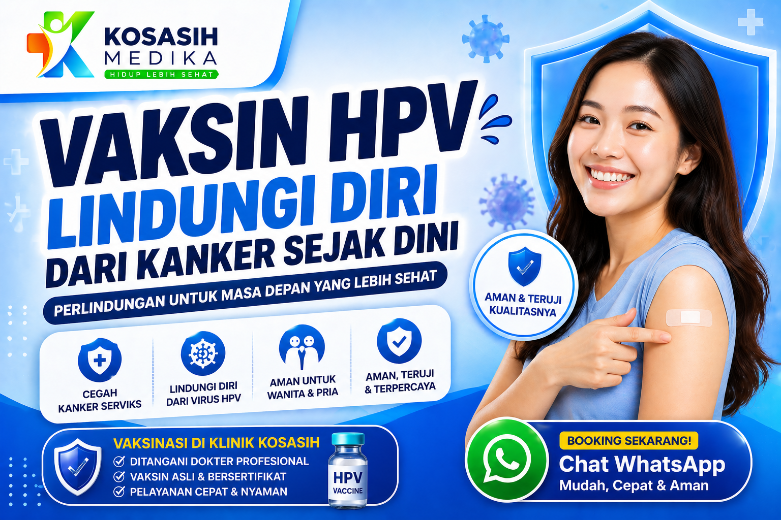 Vaksin HPV Murah di Lampung Mulai 450 Ribuan – Lindungi Diri dari Kanker Sejak Dini di Klinik Kosasih