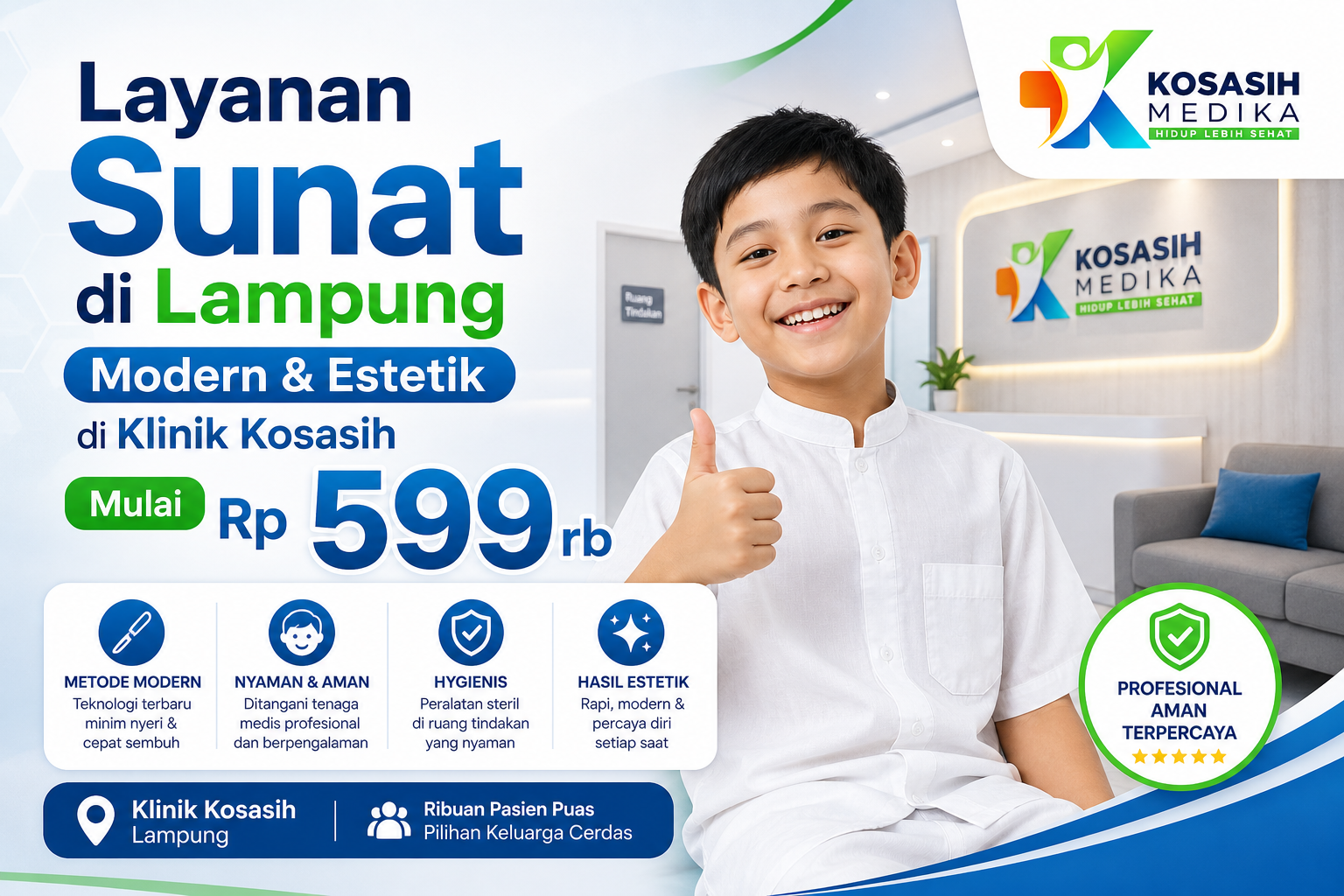 Layanan Sunat di Lampung Modern & Estetik di Klinik Kosasih Mulai Rp599rb