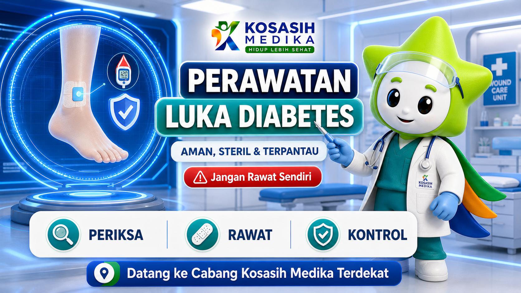 Luka Diabetes Jangan Dirawat Sendiri. Kami Bantu Sembuhkan dengan Benar.