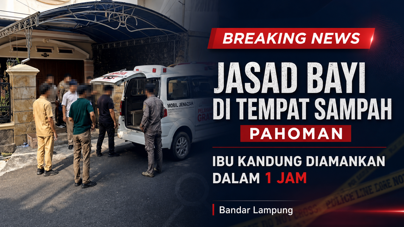 Jasad Bayi di Tempat Sampah Pahoman — Ibu Kandung Diamankan dalam Satu Jam