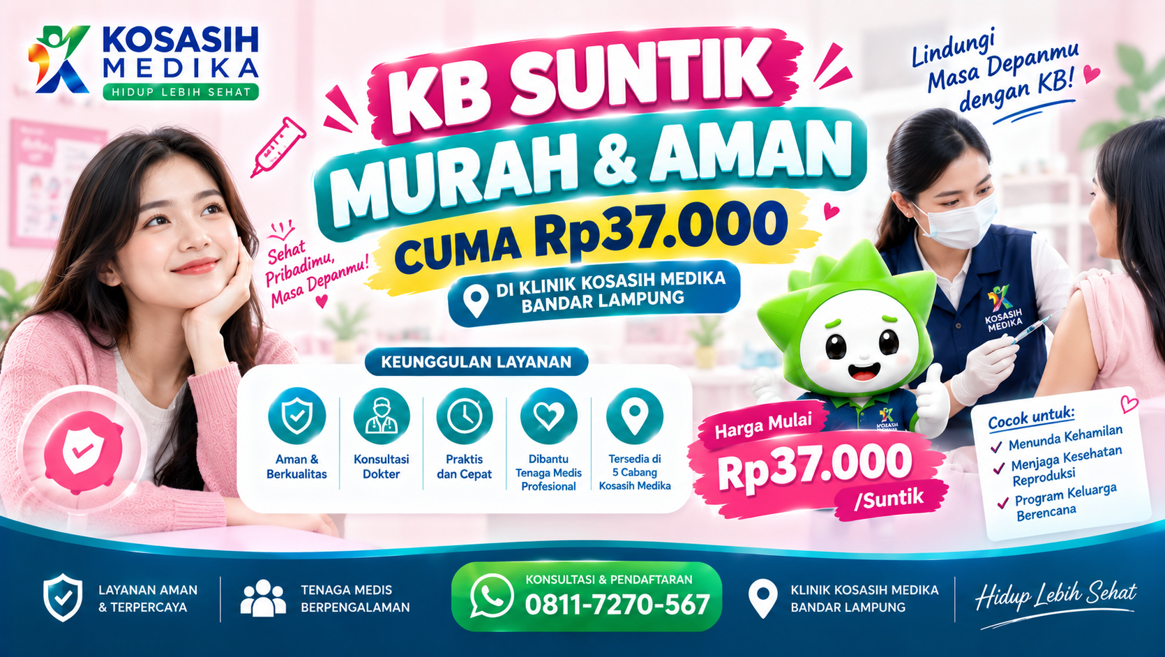 Suntik KB Murah Rp37.000 di Bandar Lampung — Klinik Terdekat