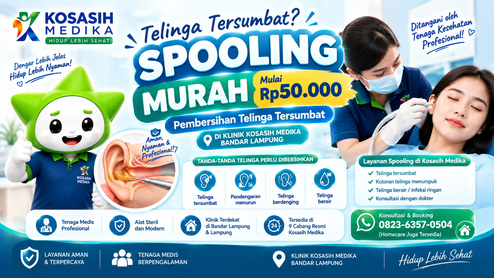 Telinga Tersumbat? Pembersihan (Spooling) yang Aman — Mulai Rp50.000