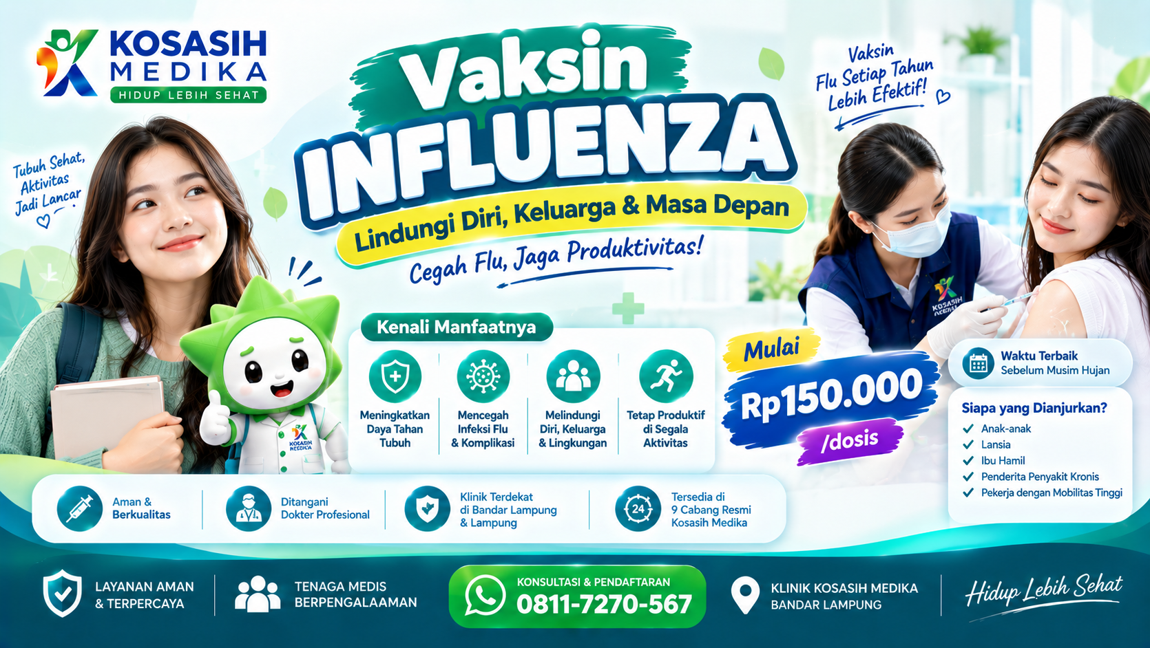 Vaksin Influenza: Kenapa Perlu, Kapan Waktu Terbaik & Siapa yang Dianjurkan