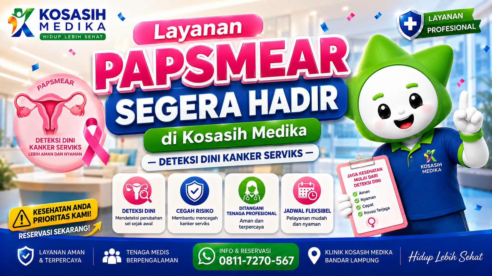 Layanan Papsmear Segera Hadir di Kosasih Medika — Deteksi Dini Kanker Serviks